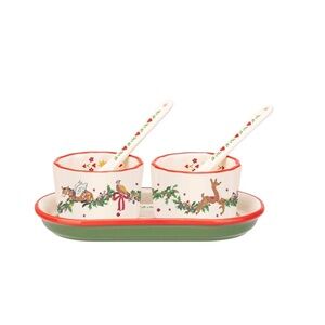 Festive CATH KIDSTON Holiday CONDIMENT POT Set